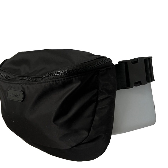 Caboodles Waist Bag Sling Fanny Pack Black Hiking Cycling Back Zippered Pocket - Picture 2 of 11